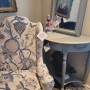 Crewel Chair & Console Table with Mirror