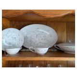 Noritake china full set silver trim