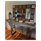 console table and mirror