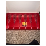 6 Solaris crystal Champagne glasses