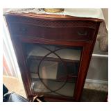 Antique glass panelled cabinet 