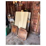 leather and wood table tops