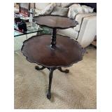 mahogany antique two tier table
