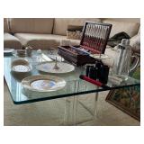 mid century modern glass table