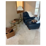 Lazy Boy leather recliner & ottoman