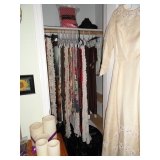 table runners/antique wedding dress