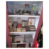 Crystal pieces..Poke mon and Gold burger king metal pokemn cards