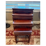 Asian Inspired Rosewood Nesting Tables