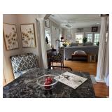 Sunflower Wall Art: A pair of matching vertical framed canvas prints featuring ye