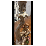 Antique German porcelain figural candlestick, Rococo style, Thuringian region, early 20th century; c