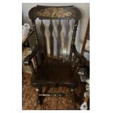 Vintage Wooden Rocker #2 Tol Painted back. Price #320 (a $500 Value)