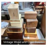 Wooden boxes/cigar boxes