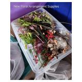 5 totes of mostly new floral and greenery