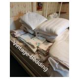 Vintage Bedding and like new pillows