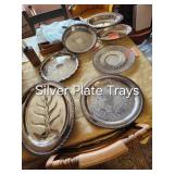 Silverplate serving trays