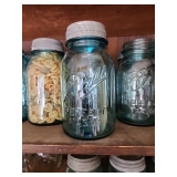 Vintage zinc lid canning jars