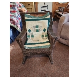Antique Wicker Childs Rocker