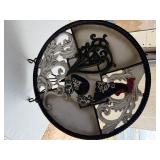 Rooster decorative plate with stand
