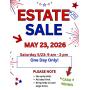 Estate Sale- One Day Only!