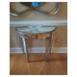Art Deco Mirrored Console Demilune Table $60
