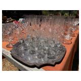 Bamboo etched glassware