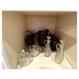 Avon Ruby Cape Cod pitcher and 6 footed cups