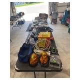 Another folding table for sale with vintage lights, a bongo board, and more.