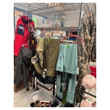 A variety of womens and mens outdoor wear. 