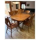 Oak Dining Table and 7 chairs