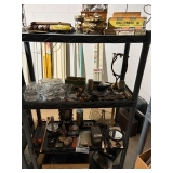 Antique glassware, pipes and hair accessories