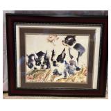 Boston Terrier Water Color Print Signed 