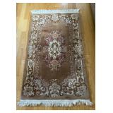 Chinese Hand Made Wool Bokhara Rug 2ft  3ft .25"l 