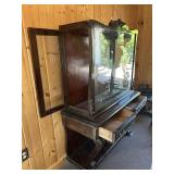 Antique Spanish Curio Cabinet 68" H,  21.5ft D, 47" L