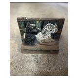 Bradley and Hubbard Cast Iron Scottie Door stop "Black and White Scotch Whisky"