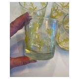 RARE - Gregory Duncan Gold Scottish Thistle Old Fashion glasses (set of 4) 