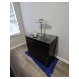 Ebony Night Stand Glass Top