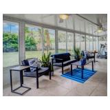 FOUR Piece Black Indoor Patio Set