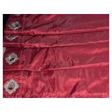 BURGANDY CURTAINS LINED WITH GREY