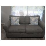 CINDY CRAWFORD LOVESEAT- GREY 1 YEAR NEW