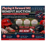 Playing It Forward 502 Benefit Auction Louisville Bats Cincinnati Reds Memorabilia