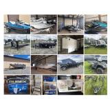 BANKRUPTCY: Jet-Skis, Deck & Fishing Boats, Jet-Ski Trailers, Flatbed, Dump & Cargo Trailers, Vehicl