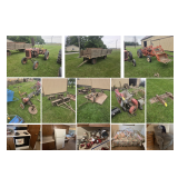 Allis Chalmers Tractors, Heavy Lawn Garden Equipment, 16ft Hay Wagon, Tons of Tools, Tandem Bicycle