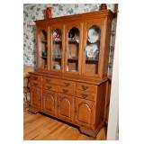 2 Pc Cherry China Cabinet