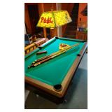 Mid Century Pool Table and Lighting
