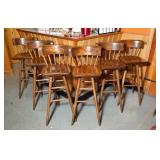 Mid Century Basement Bar Swivel Stools