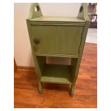 Antique Wooden Cigar Humidor Cabinet - copper lined smoking stand