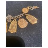 Vintage Charm Bracelet featuring Academic & Achievements awards