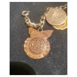 Vintage Charm Bracelet featuring Academic & Achievements awards