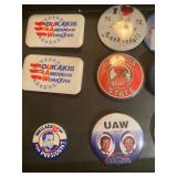 Collection of Pin Back Buttons and Pins