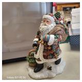 Patchwork Santa figurine by Lang & Wise based on the artwork by Susan Winget